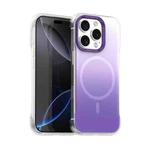 For iPhone 16 Pro Max Borderless Series Magnetic MagSafe Gradient Color Phone Case(Purple)