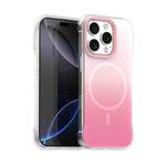 For iPhone 16 Pro Borderless Series Magnetic MagSafe Gradient Color Phone Case(Pink)