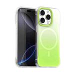 For iPhone 16 Pro Borderless Series Magnetic MagSafe Gradient Color Phone Case(Green)