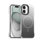 For iPhone 16 Borderless Series Magnetic MagSafe Gradient Color Phone Case(Black)