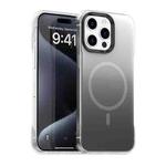 For iPhone 15 Pro Borderless Series Magnetic MagSafe Gradient Color Phone Case(Black)