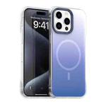 For iPhone 15 Pro Borderless Series Magnetic MagSafe Gradient Color Phone Case(Blue)