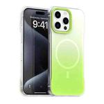 For iPhone 15 Pro Borderless Series Magnetic MagSafe Gradient Color Phone Case(Green)