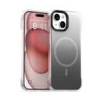 For iPhone 15 Plus Borderless Series Magnetic MagSafe Gradient Color Phone Case(Black)