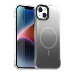For iPhone 14 Borderless Series Magnetic MagSafe Gradient Color Phone Case(Black)