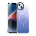 For iPhone 14 Borderless Series Magnetic MagSafe Gradient Color Phone Case(Blue)