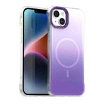 For iPhone 14 Borderless Series Magnetic MagSafe Gradient Color Phone Case(Purple)