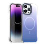 For iPhone 14 Pro Max Borderless Series Magnetic MagSafe Gradient Color Phone Case(Blue)