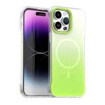 For iPhone 14 Pro Max Borderless Series Magnetic MagSafe Gradient Color Phone Case(Green)