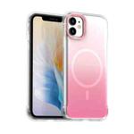 For iPhone 11 Borderless Series Magnetic MagSafe Gradient Color Phone Case(Pink)