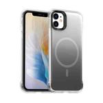 For iPhone 11 Borderless Series Magnetic MagSafe Gradient Color Phone Case(Black)