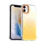 For iPhone 11 Borderless Series Magnetic MagSafe Gradient Color Phone Case(Yellow)