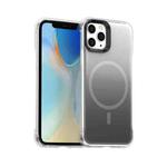 For iPhone 11 Pro Borderless Series Magnetic MagSafe Gradient Color Phone Case(Black)