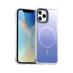 For iPhone 11 Pro Borderless Series Magnetic MagSafe Gradient Color Phone Case(Blue)
