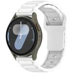 18mm I-Shaped Solid Color Silicone Watch Band(White)