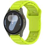18mm I-Shaped Solid Color Silicone Watch Band(Lime)