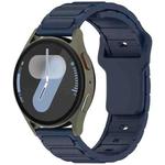 18mm I-Shaped Solid Color Silicone Watch Band(Midnight Blue)