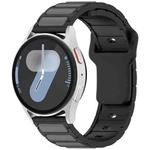 18mm I-Shaped Dual Color Silicone Watch Band(Black Grey)