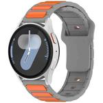 18mm I-Shaped Dual Color Silicone Watch Band(Grey Orange)