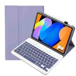 For Lenovo Xiaoxin Pad 11 inch 2025 AM31 Ultra-thin Detachable Bluetooth Keyboard Leather Tablet Case(Lavender White)
