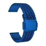 22mm Mesh Magnetic Stainless Steel Watch Band(Blue)