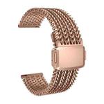 22mm Mesh Magnetic Stainless Steel Watch Band(Rose Gold)
