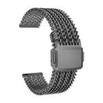 22mm Mesh Magnetic Stainless Steel Watch Band(Titanium Color)