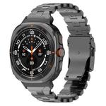 For Samsung Galaxy Watch Ultra 47mm Butterfly Safety Buckle Titanium Alloy Watch Band(Grey)