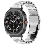 For Samsung Galaxy Watch Ultra 47mm Butterfly Safety Buckle Titanium Alloy Watch Band(Titanium Color)