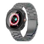 For Samsung Galaxy Watch Ultra 47mm Three Beads Flat Buckle Titanium Alloy Watch Band(Grey)