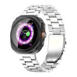 For Samsung Galaxy Watch Ultra 47mm Three Beads Flat Buckle Titanium Alloy Watch Band(Titanium Color)
