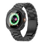 For Samsung Galaxy Watch8 / Watch8 Classic Three Beads Flat Buckle Titanium Alloy Watch Band(Black)