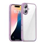 For iPhone 16 iPAKY Bright Color Series Shockproof PC+TPU Phone Case(Purple)