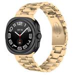 For Samsung Galaxy Watch Ultra 47mm Five Beads Stainless Steel Metal Watch Band(Rose Gold)