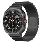 For Samsung Galaxy Watch Ultra 47mm One Beads Magnetic Buckle Titanium Alloy Watch Band(Black)