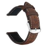 14mm xDfind Retro Crazy Horse Texture Leather Watch Band(Dark Brown)