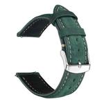 18mm xDfind Retro Crazy Horse Texture Leather Watch Band(Green)