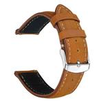 18mm xDfind Retro Crazy Horse Texture Leather Watch Band(Yellow Brown)