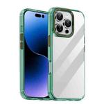 For iPhone 16 Pro Max iPAKY MG Series Transparent PC+TPU Phone Case(Transparent Green)