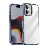 For iPhone 16 iPAKY MG Series Transparent PC+TPU Phone Case(Transparent Blue)