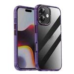For iPhone 16 iPAKY MG Series Transparent PC+TPU Phone Case(Transparent Purple)