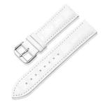 18mm xDfind Bamboo Texture Pin Buckle Leather Watch Band(White)
