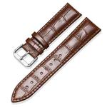18mm xDfind Bamboo Texture Pin Buckle Leather Watch Band(Brown)