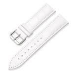 20mm xDfind Bamboo Texture Pin Buckle Leather Watch Band(White)