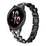 20mm For Garmin Venu / Venu 2 / Sq / Sq2 xDfind Small Twist Diamond Metal Watch Band(Black)