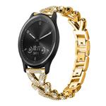 20mm For Garmin Vivomove Sport / Vivoactive5 / 3 xDfind Small Twist Diamond Metal Watch Band(Gold)