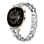20mm For Huawei Watch GT4 / GT3 / GT2 xDfind Small Twist Diamond Metal Watch Band(Silver)