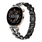 20mm For Huawei Watch GT4 / GT3 / GT2 xDfind Small Twist Diamond Metal Watch Band(Black)