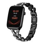 20mm For Ticwatch GTH / E3 / E / 2 xDfind Small Twist Diamond Metal Watch Band(Black)