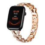20mm For Ticwatch GTH / E3 / E / 2 xDfind Small Twist Diamond Metal Watch Band(Rose Gold)